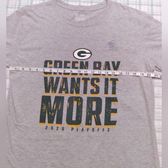 Green Bay Packers Fanatics 2020 Playoff Run "Wants It More" Large T-shirt. *EUC* - Picture 6 of 6